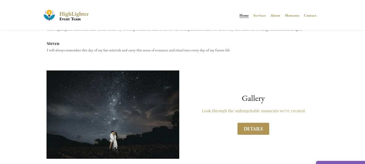 null Landing page sections for Youtube videos